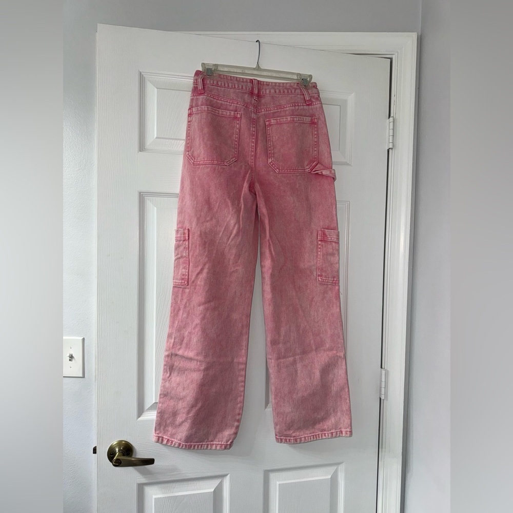 Pink Distressed Wide Leg Jeans! - Picture 6 of 6